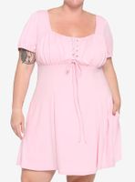 Pastel Pink Empire Dress Plus