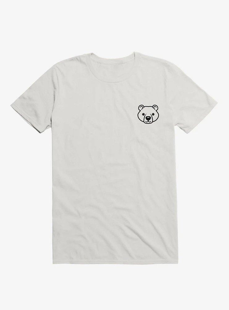 Bear Black And White Minimalist Pictogram T-Shirt