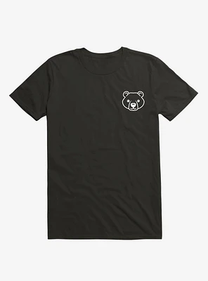 Bear Black And White Minimalist Pictogram T-Shirt