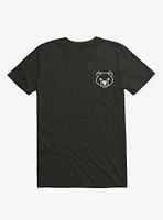 Bear Black And White Minimalist Pictogram T-Shirt