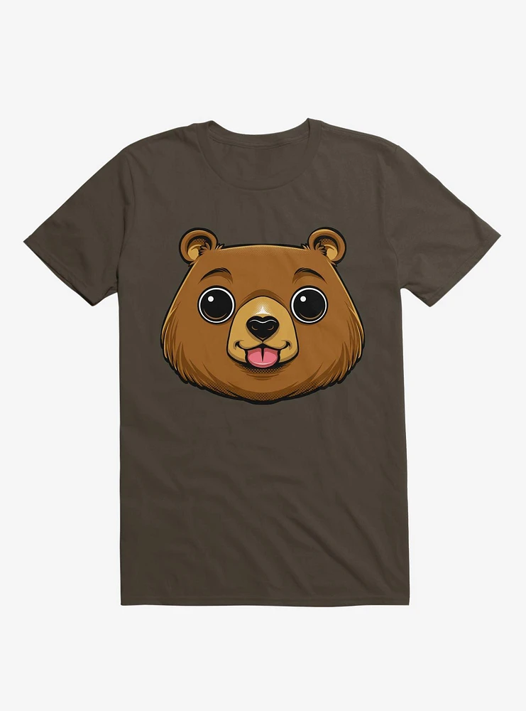 Bear Face Brown T-Shirt