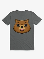 Bear Face Charcoal Grey T-Shirt