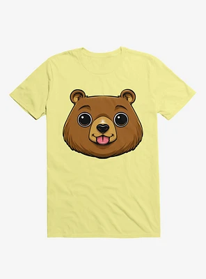 Bear Face Corn Silk Yellow T-Shirt