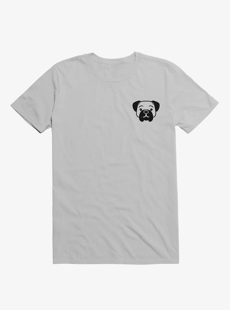 Dog Minimalist Pictogram Ice Grey T-Shirt