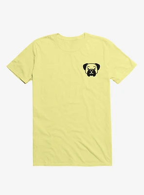 Dog Minimalist Pictogram Corn Silk Yellow T-Shirt