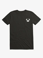 Dog Minimalist Pictogram Black T-Shirt