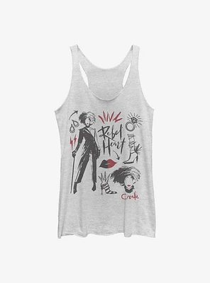 Disney Cruella Fashion Sketches Girls Tank