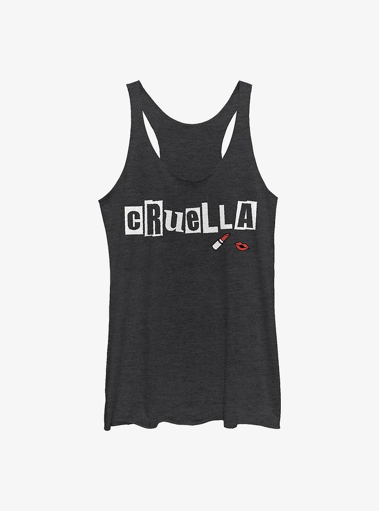 Disney Cruella Name Cut Out Letters Girls Tank