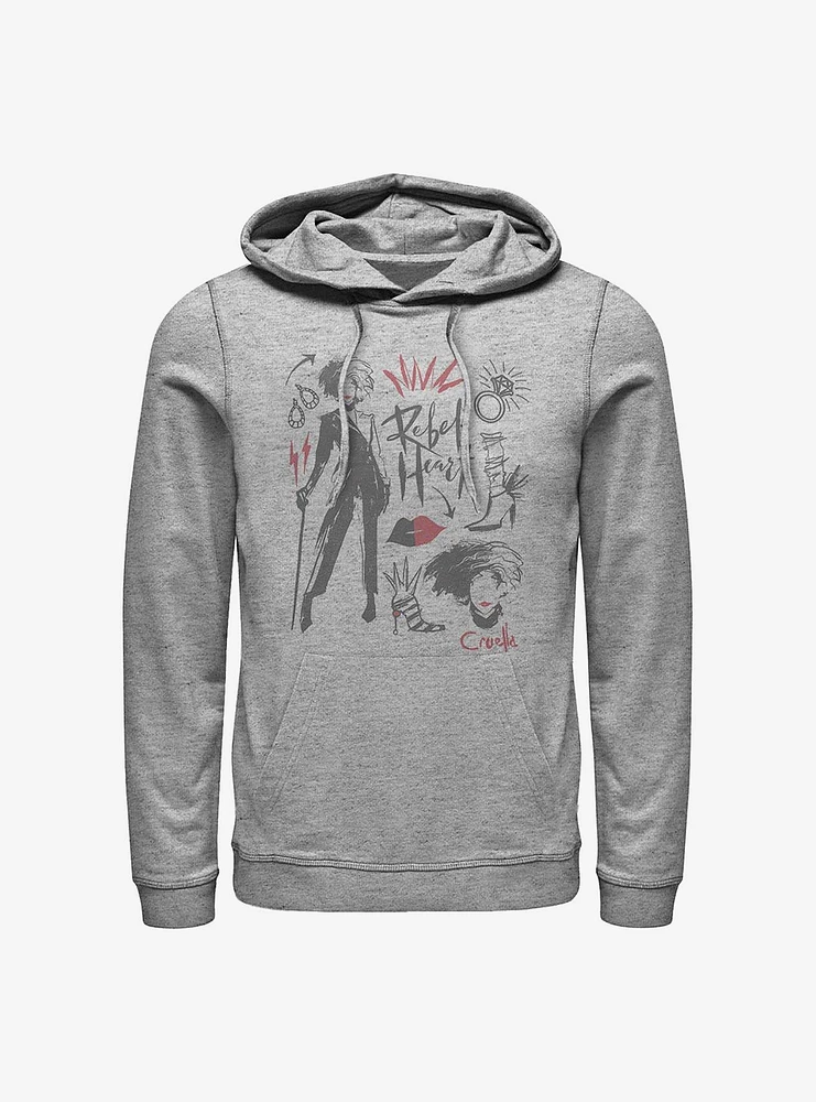 Disney Cruella Fashion Sketches Hoodie