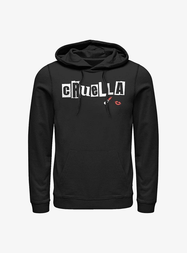 Disney Cruella Name Cut Out Letters Hoodie