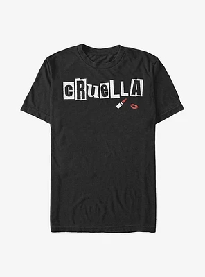 Disney Cruella Name Cut Out Letters T-Shirt