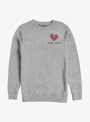 Disney Cruella Rebel Heart Crew Sweatshirt
