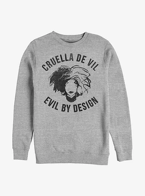 Disney Cruella Evil By Design Crew Sweatshirt
