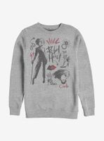 Disney Cruella Fashion Sketch Sweatshirt