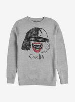 Disney Cruella Look Fabulous Drawing Sweatshirt