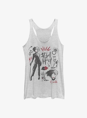 Disney Cruella Fashion Sketch Womens Tank Top