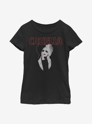 Disney Cruella Rock Style Youth Girls T-Shirt