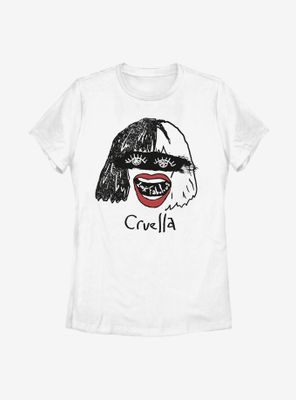 Disney Cruella Look Fabulous Drawing Womens T-Shirt