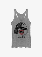 Disney Cruella Look Fabulous Drawing Womens Tank Top