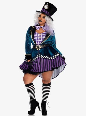 4 Piece Delightful Hatter Costume Plus