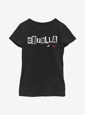 Disney Cruella Name Youth Girls T-Shirt