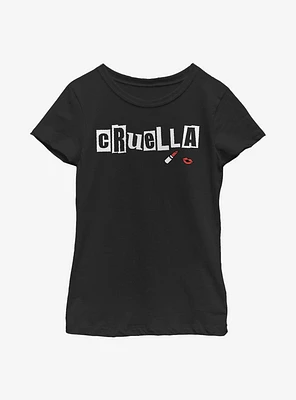 Disney Cruella Name Youth Girls T-Shirt