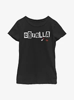 Disney Cruella Name Youth Girls T-Shirt