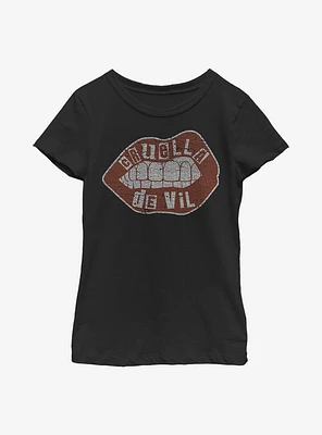 Disney Cruella De Vil Lips Youth Girls T-Shirt
