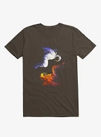 Yin Yang Astronaut Scuba Brown T-Shirt