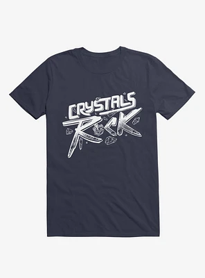 Crystals ROCK! Navy Blue T-Shirt