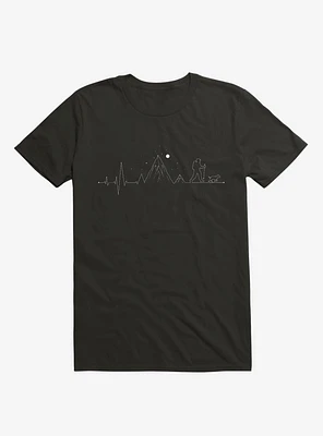 Hiking Heartbeat Mountain Lifestyle T-Shirt