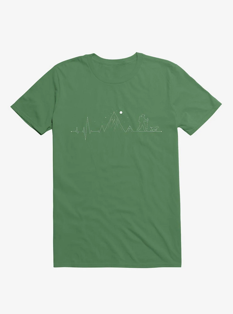 Hiking Heartbeat Mountain Lifestyle T-Shirt