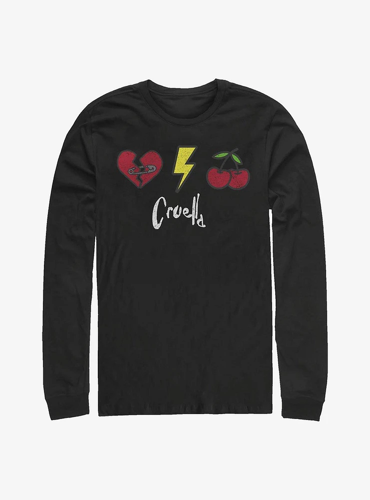 Disney Cruella Patches Long-Sleeve T-Shirt