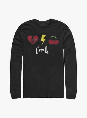 Disney Cruella Patches Long-Sleeve T-Shirt