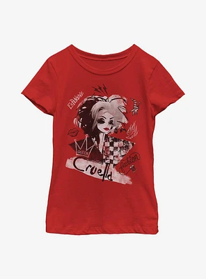 Disney Cruella Artsy Youth Girls T-Shirt