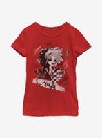 Disney Cruella Artsy Youth Girls T-Shirt