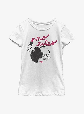 Disney Cruella No Rules Lipstick Youth Girls T-Shirt