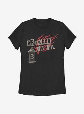 Disney Cruella De Vil Spray Fire Womens T-Shirt