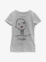 Disney Cruella Doodle Youth Girls T-Shirt