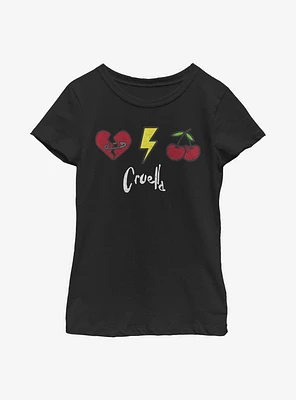 Disney Cruella Patches Youth Girls T-Shirt