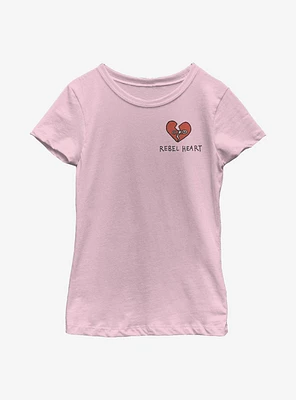Disney Cruella Rebel Heart Youth Girls T-Shirt
