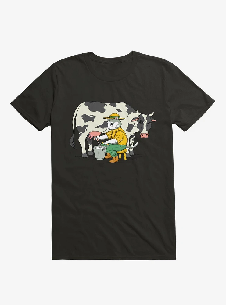 Cat Farmer Black T-Shirt