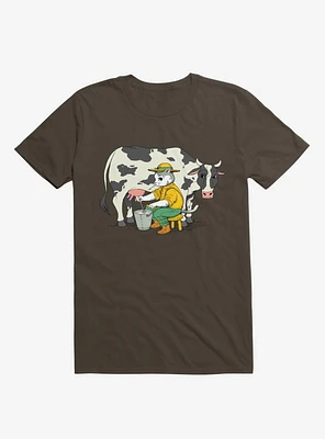 Cat Farmer Brown T-Shirt