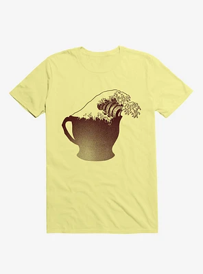Coffee Wave Corn Silk Yellow T-Shirt