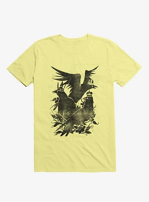 Crowned Crows Corn Silk Yellow T-Shirt