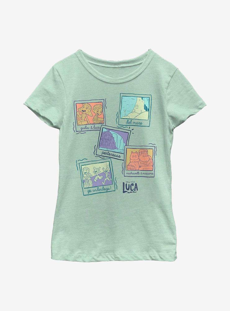 Disney Pixar Luca Polaroid Summer Youth Girls T-Shirt