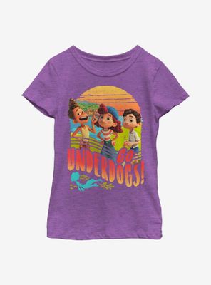 Disney Pixar Luca Go Underdogs! Youth Girls T-Shirt