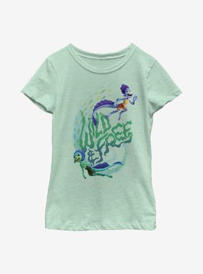 Disney Pixar Luca Wild And Free Swimming Youth Girls T-Shirt