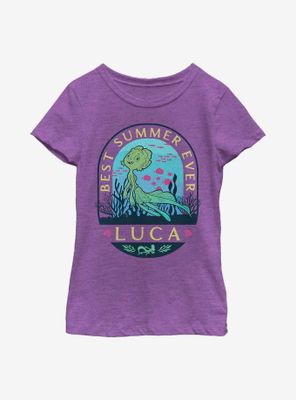 Disney Pixar Luca Best Summer Ever Stamp Youth Girls T-Shirt