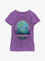 Disney Pixar Luca Best Summer Ever Stamp Youth Girls T-Shirt
